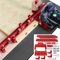 Metric Inch 1500mm Guide Rail Woodworking Tenon Jigsaw Connection Slotted Punch Position Guide Rail for Festool DF500 700 Base