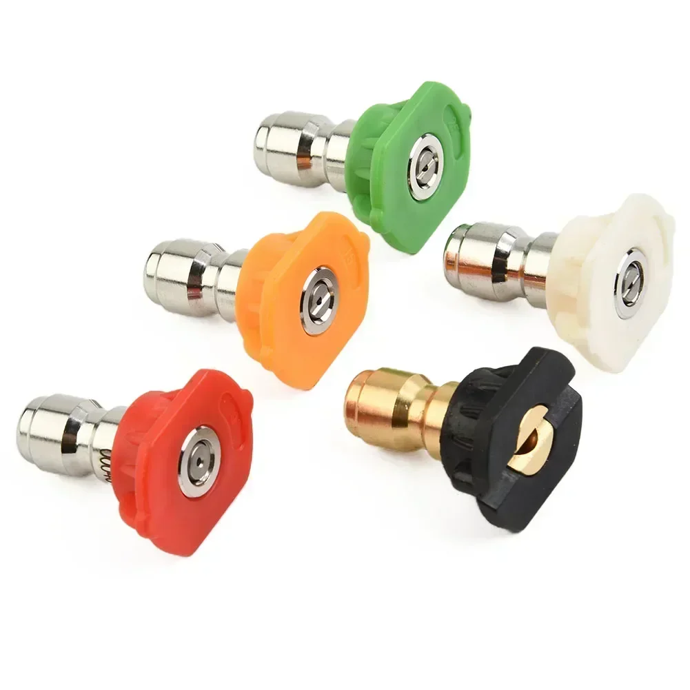 5PCS 1/4inch Pressure Washer Spray Tips Nozzles High Power Kit Quick Connect Set High Quality Manufacturing Process