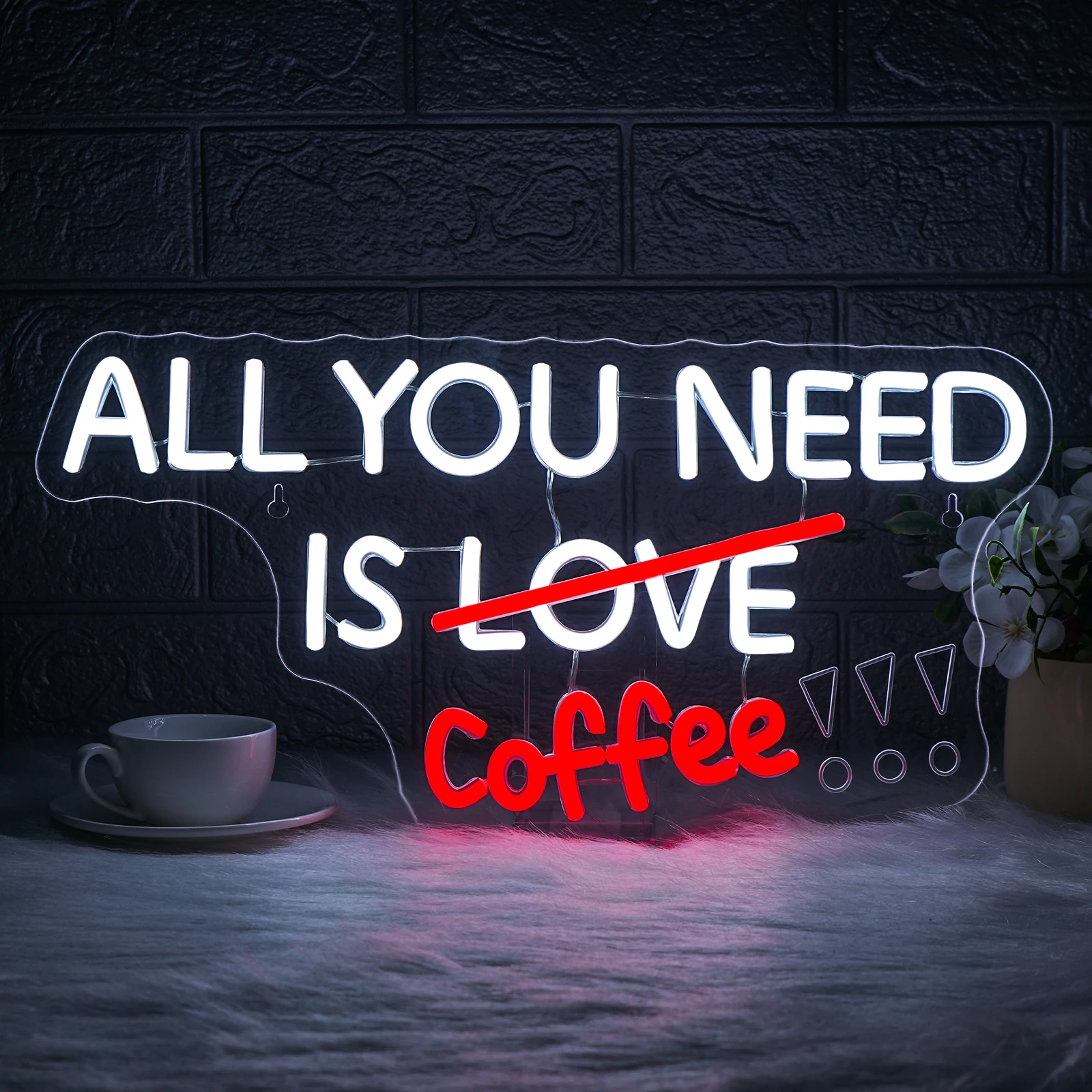 

All You Need Is Coffee Неоновая вывеска на заказ для декора стен 5/12 В с регулируемым переключателем Кафе Магазин Стена Окно Домашний бар Кухня Декор