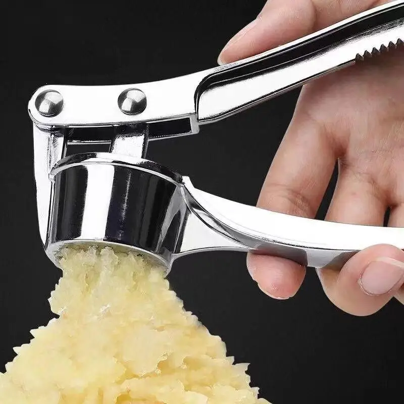 Garlic Press, Premium Rust Proof Kitchen Garlic Mincer Crusher Squeezer With Ergonomic Handle, Ginger Crusher With Good Grip