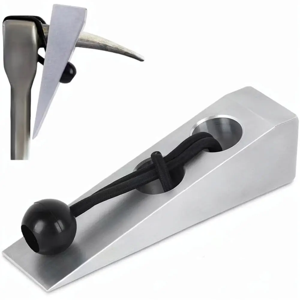 Heavy Duty Aluminum Wedge Door Stopper Multipurpose Metal Fixing Tool With Elastic Rope For Window And Door Stability