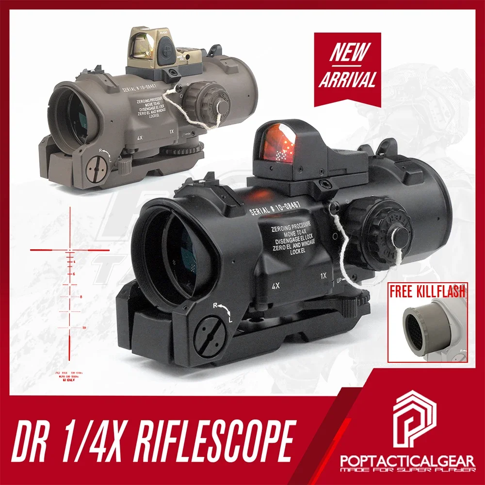 Tactical DR 1-4X Scope Gen3 Mil Spec Version Perfect Replica With Full Original Marking For Airsoft Hunting Firemars Riflescope