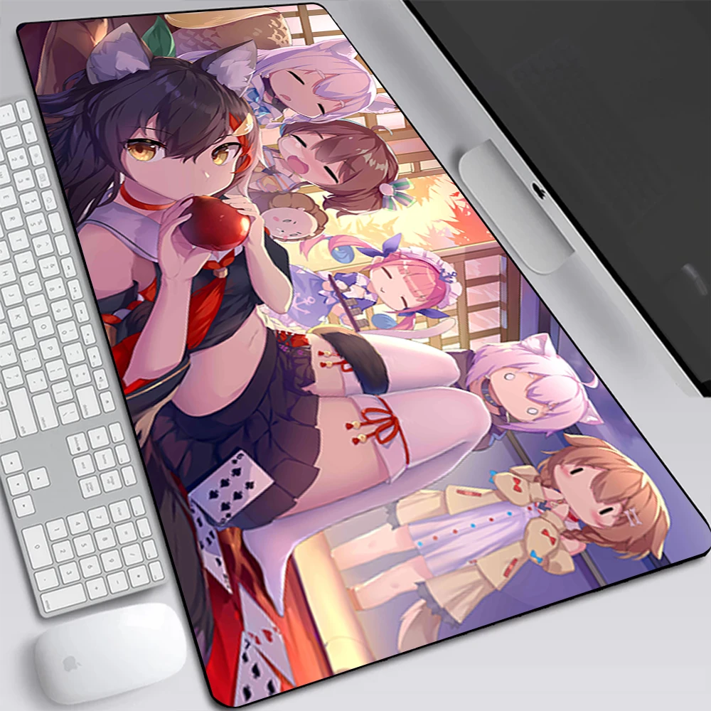 Ookami Mio Hololive Large Gaming Mouse Pad Computer Laptop Mousepad Keyboard Pad Desk Mat PC Gamer Mouse Mat XXL Office Mausepad