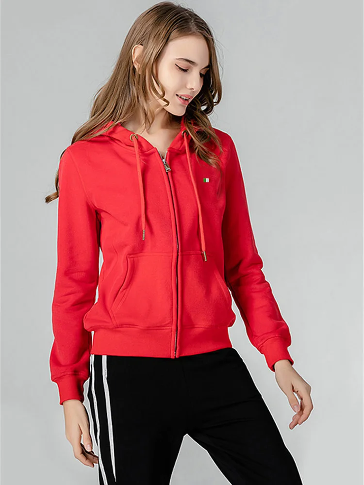 Women Zipper Hoodie Sweatshirts Winter 100% Cotton Coral Fleece Hooded Jacket Ladies Chest Big size Coat Hoody Large Size Top