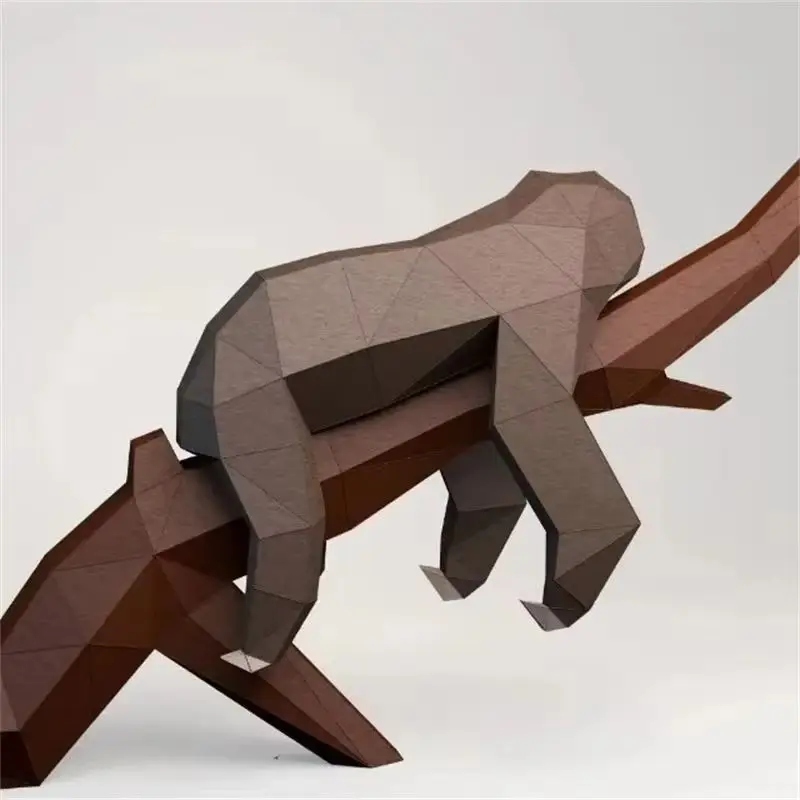 Luiaard Papieren Model 3D DIY Mold Kit Creatieve Home Decor Wanddecoratie Handgemaakt Schattig Geometrisch Laag Poly Papercraft Diermodel