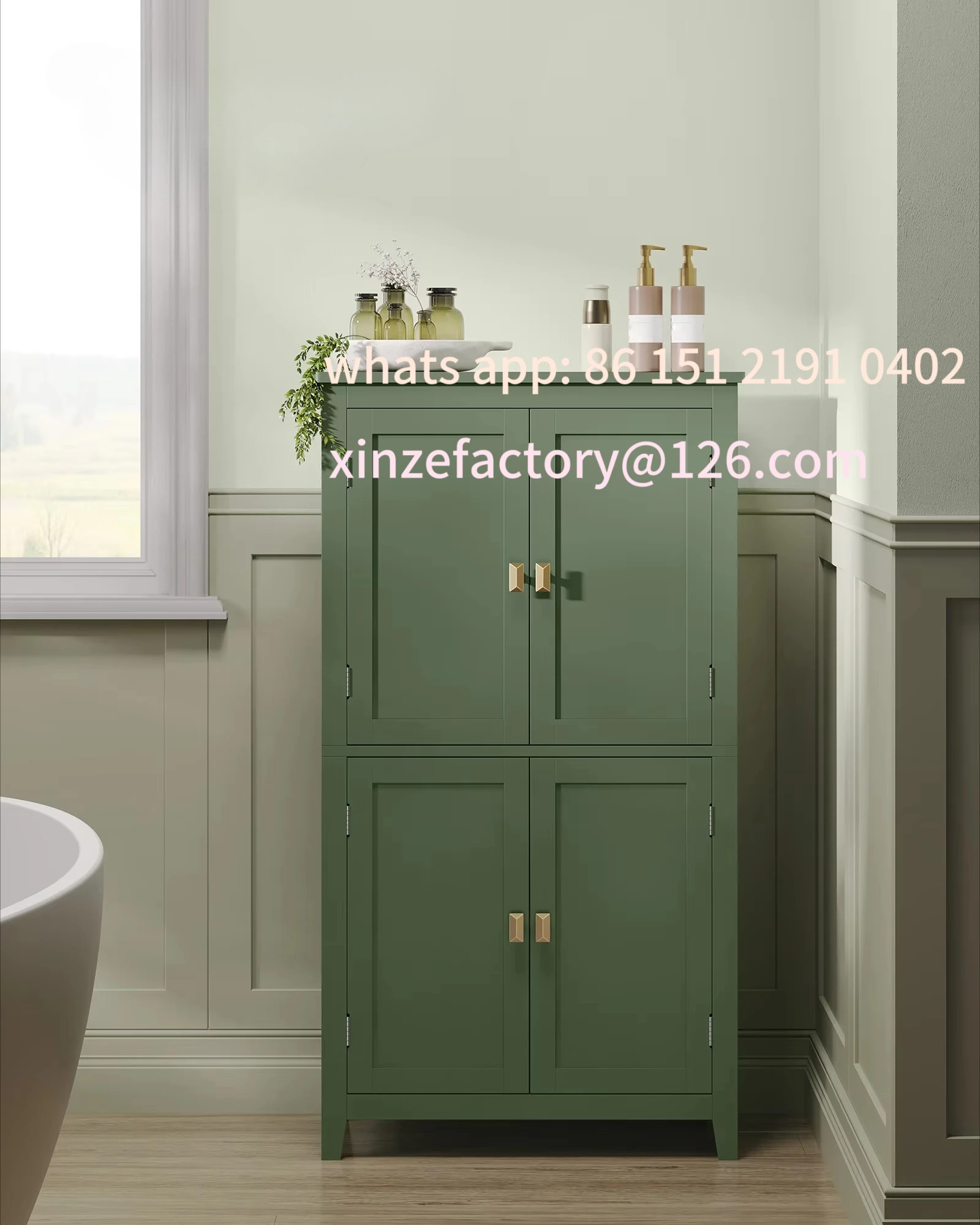 تخصيص 4-drzwiowa wolnostojosca drewniana szafkaamilienkowa z Regulowanemi postkami dojojowyaniya podljog Ovo do