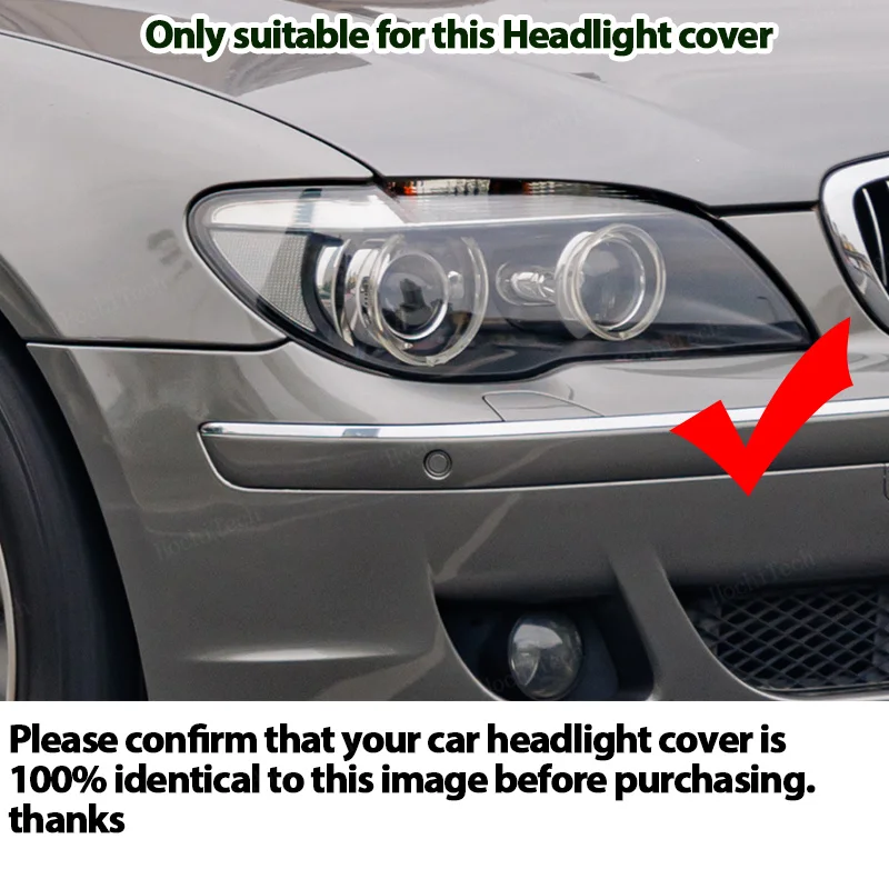 Head Lights Cover For BMW E65 E66 E67 2005-2008 facelift Transparent Housing Front Headlights Lens Shell Glass Lampcover
