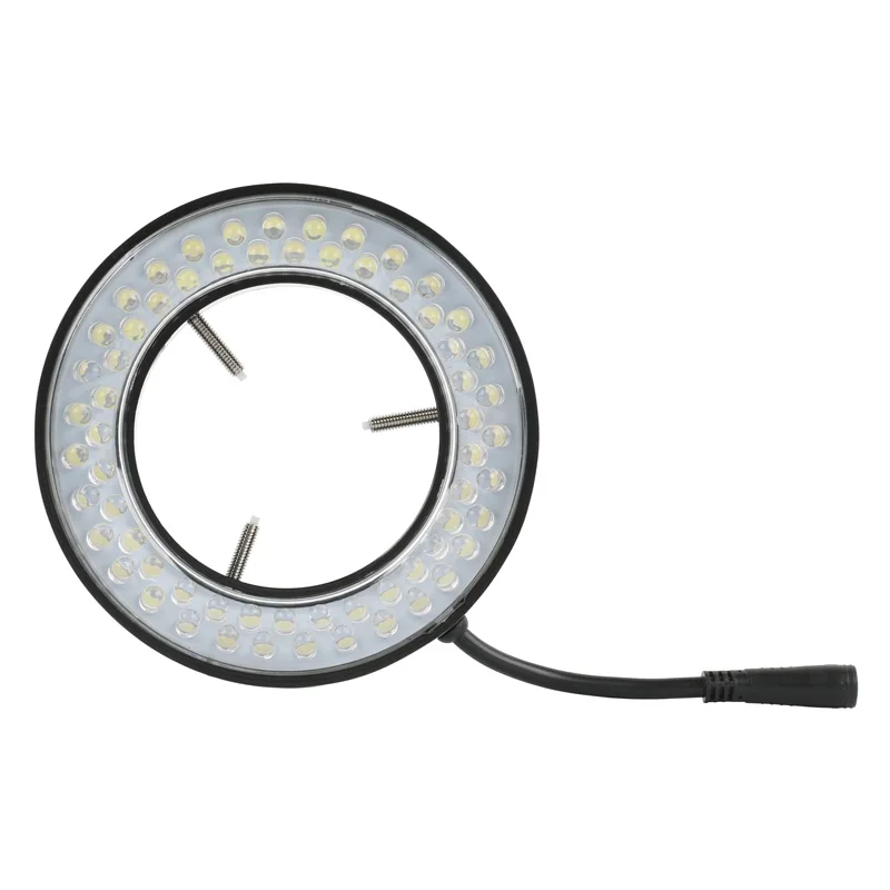 الصناعية 4 التقسيم أربعة منطقة عجلة القيادة سطوع قابل للتعديل 64 144 LED مصباح مصمم على شكل حلقة مصباح فيديو أحادي المجهر الكاميرا