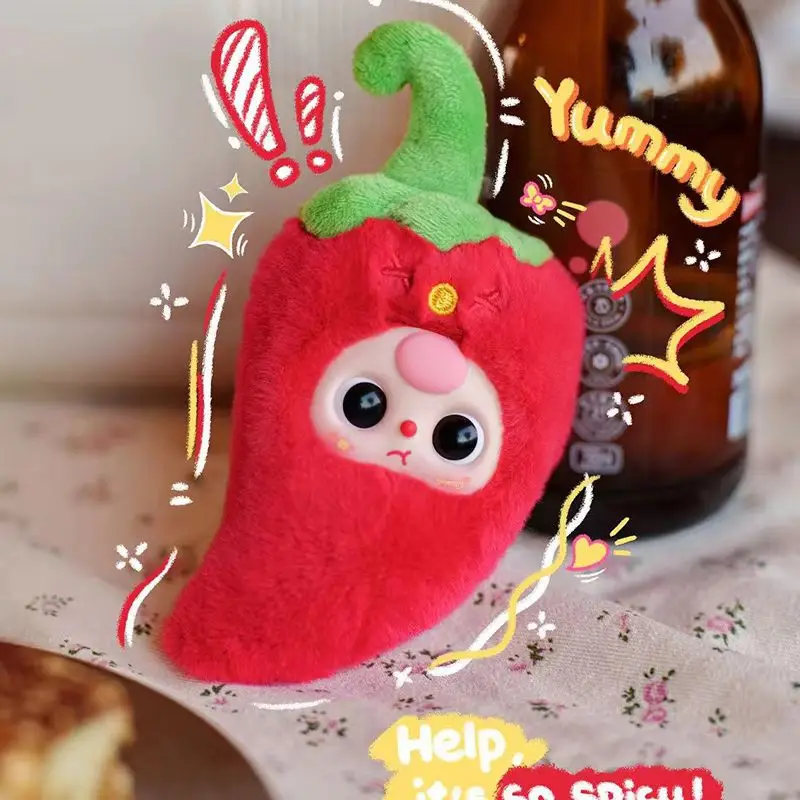 Boneka Vinyl Plush Seri Baby Three Eat With A Big Mouth, Kotak Kejutan Blind Box, Elemen Lucu, Gantungan Tas Cantik, Hadiah