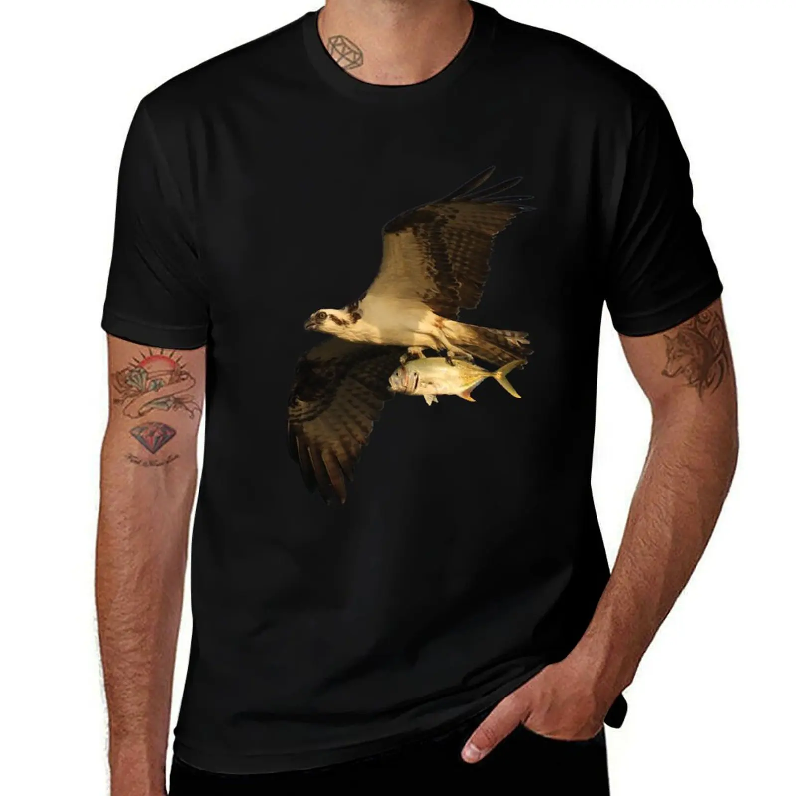 

Osprey Fishing T-Shirt cotton graphic tees cute tops valentines boutique clothes T-shirts oversize men clothings