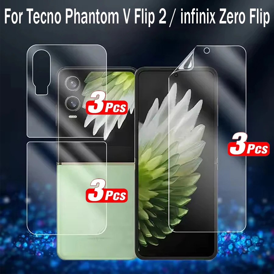 

9in1 Matte Hydrogel Film for Tecno Phantom V Flip 2 Screen Protector for Infinix Zero Flip Soft Protective Film