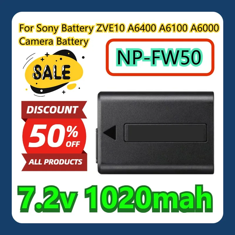 

For Sony NP-FW50 Original Battery ZVE10 A6400 A6100 A6000 Camera Battery