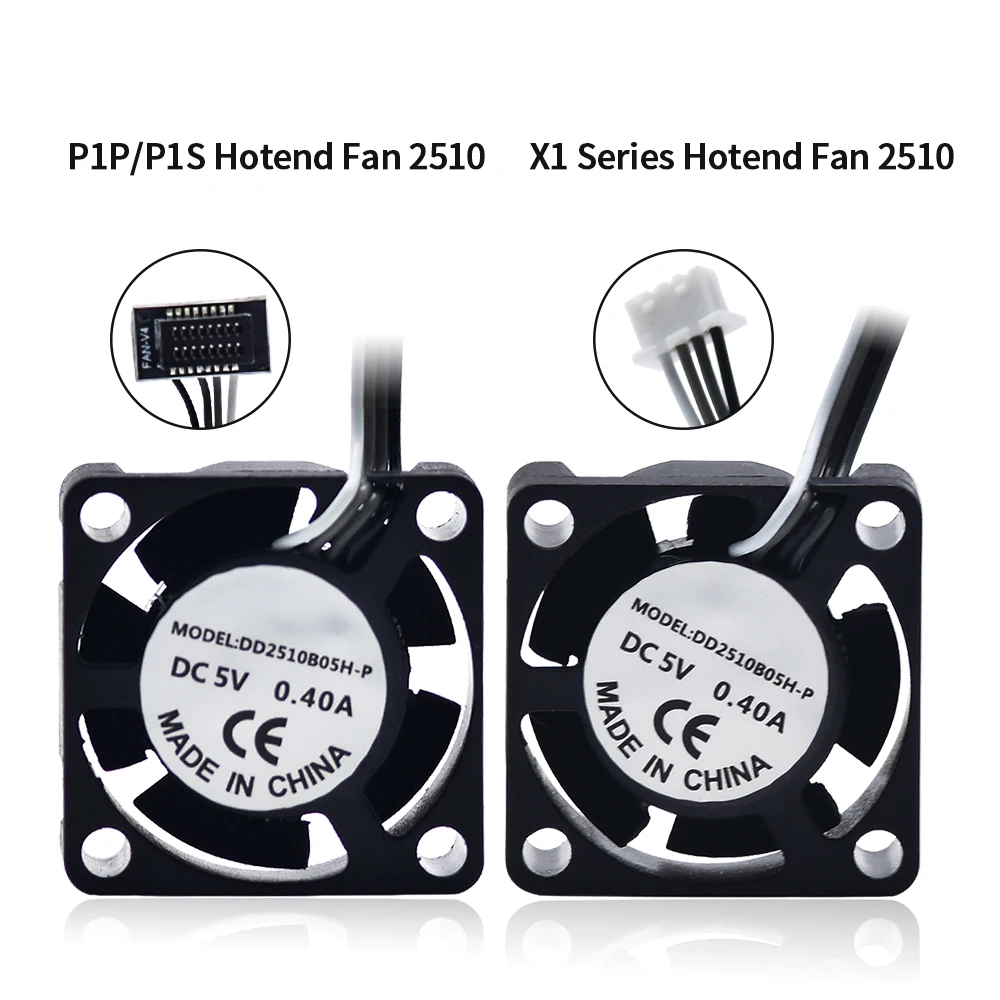 

1/3PC 2510 Fan For Bambu Lab X1/P1 Hotend Cooling Fan With Cable Rapid cooling Fan For Bambu X1C P1S P1P 3D Printer Accessories