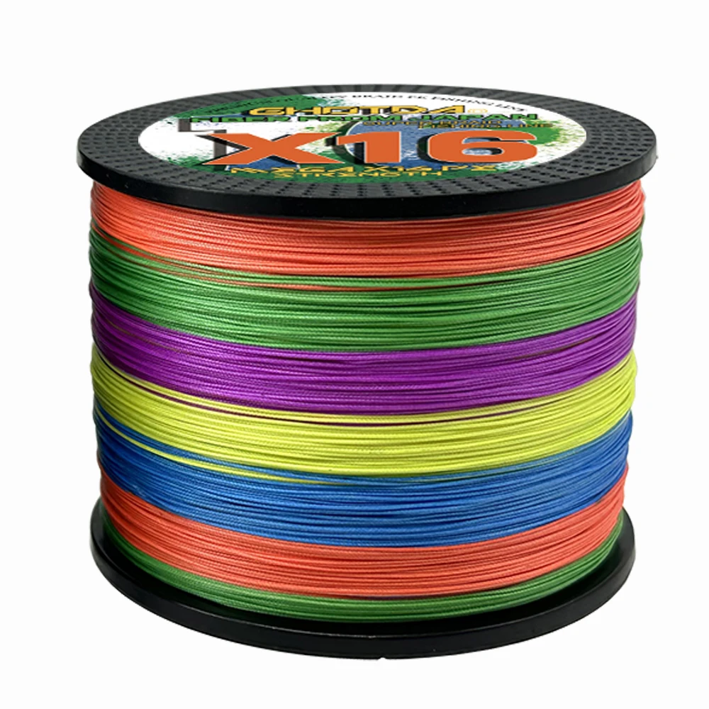 300-500M Multi-color Braided Wire Multifilament PE Fishing Line 16-strands Super Strong Trolling 25-200LB Sea Saltwater Thread