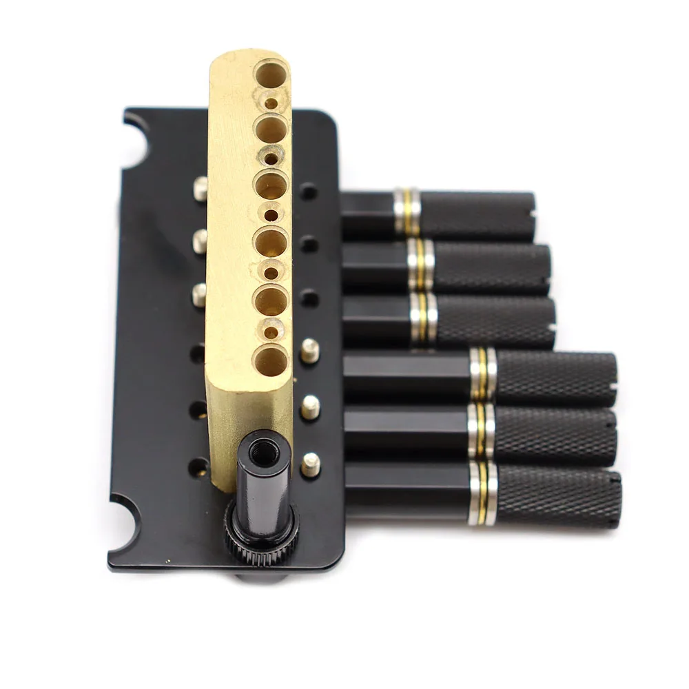 6 String Headless Guitar Bridge Tremolo System Set with Tailpiece for Electric Guitar Accessory