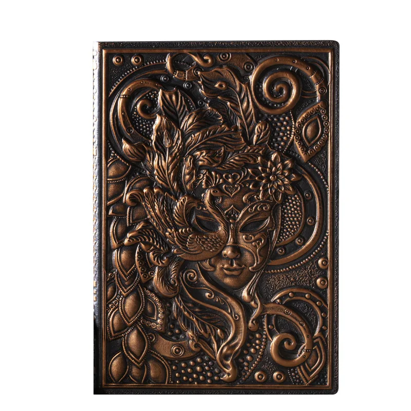 2025 Phoenix Mask Queen A5 Notebook Mysterious Embossed Cover Fantasy Vintage Journal Fast Shipping Gift for Women