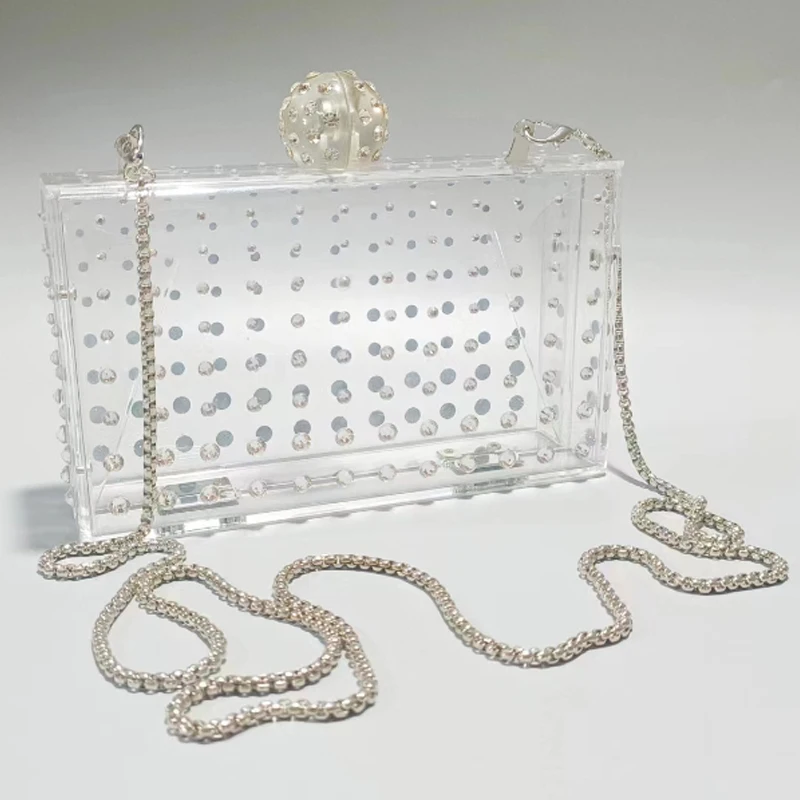 

Simple Design Transparent Women Bag Fashion Acrylic Women Handbag Evening Party Bag Clutch Bag