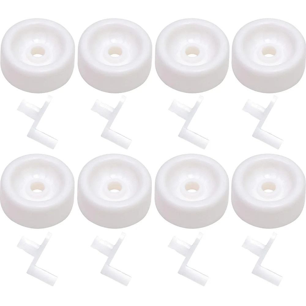 WD12X271 Dishwasher Roller Wheels & Axle (8-Pack) Compatible With Hotpoint Kenmore GE AP2039084 AH259136 EA259136 For Lower Rack