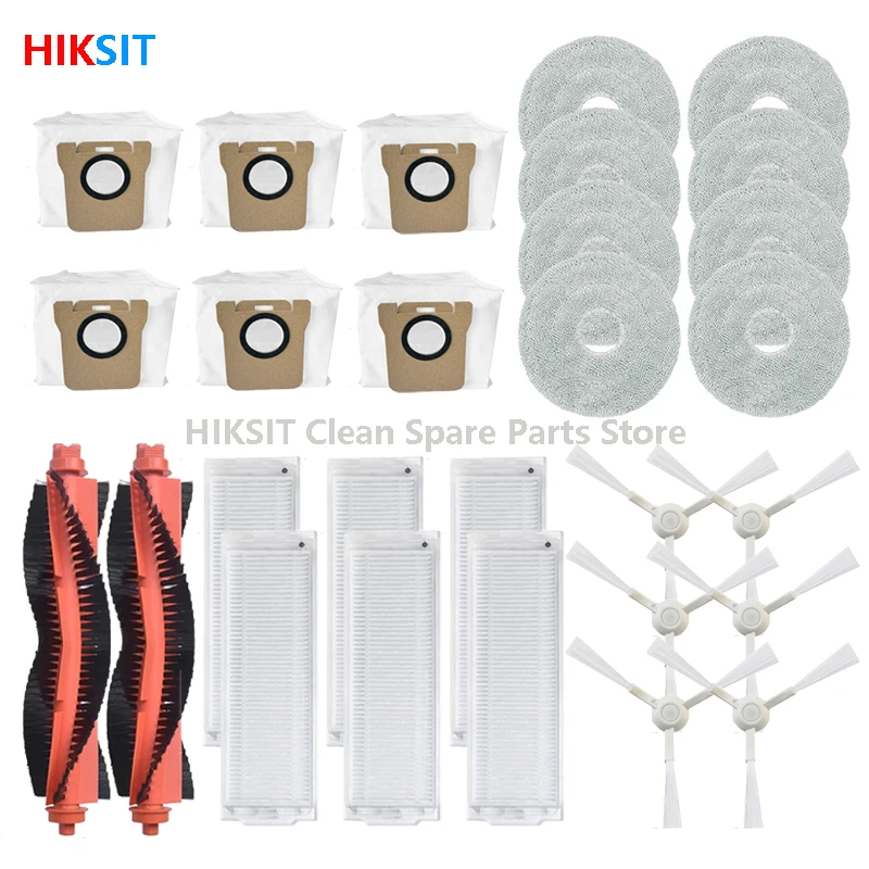 Cepillo de rodillo para Robot aspirador Xiaomi Mijia M30 Pro C107, cepillo lateral, filtro Hepa, bolsas de polvo, mopa, Trapos de repuesto