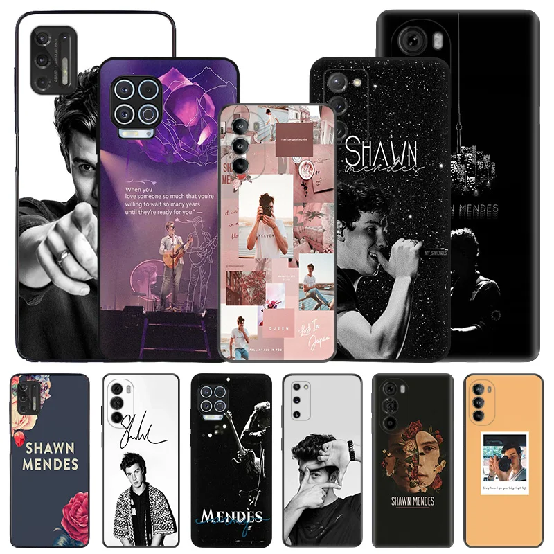 Soft Phone Cases For Motorola G53 G73 G9 G50 G51 G60 G71 G22 G32 G52 G72 Moto Edge40 20 30 Pro Shawn Mendes Black Matte Cover