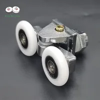 4pcs Shower Door Runner, Bathroom Pulley Diameter 23mm 25mm, Main Body Zinc Alloy Material, Sliding Door Wheel, Door Accessories 2