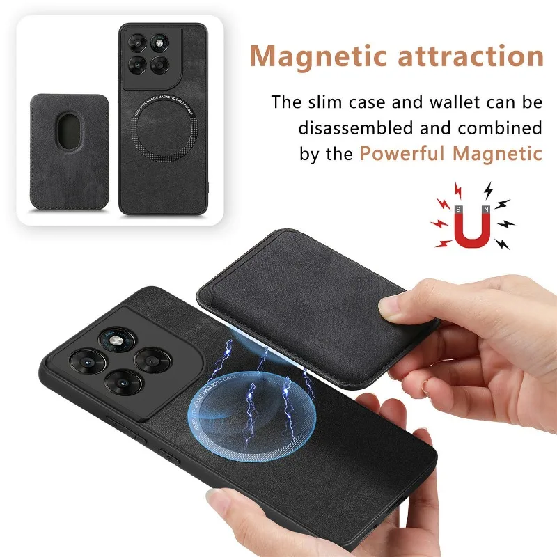 For Magsafe Leather Case for Lenovo Legion Y70(2026) Magnetic Detachable 2 in 1 Wallet Card Pocket Holder Cover for Legion Y70 view 3