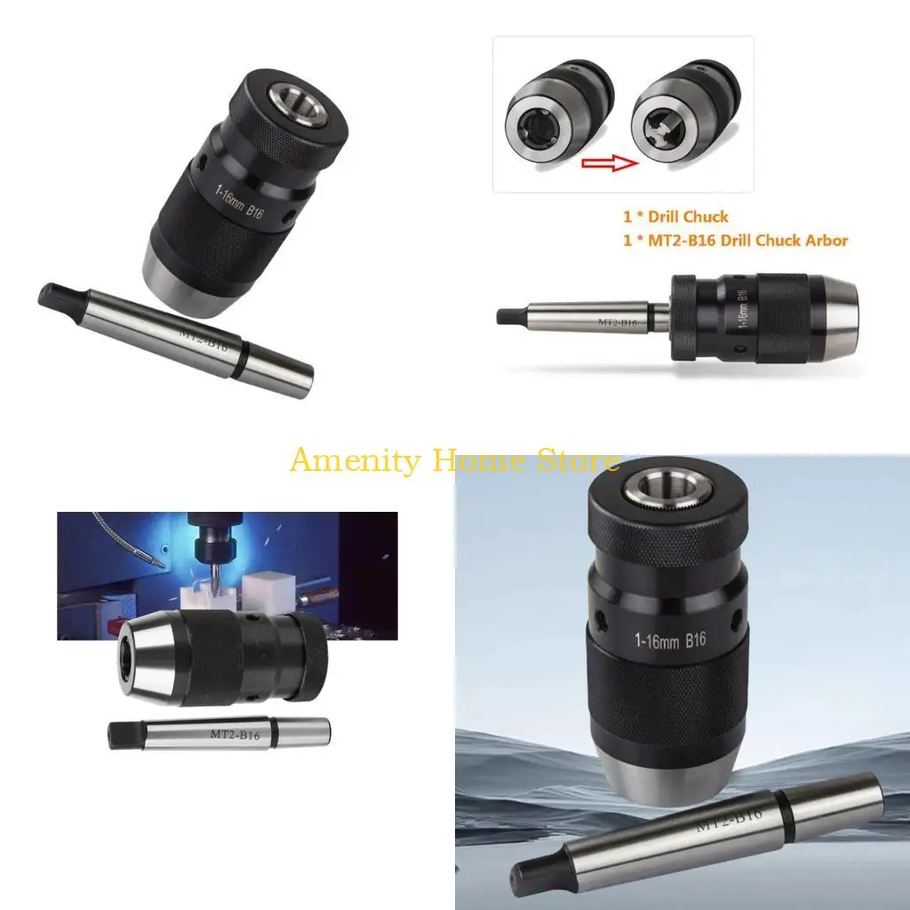 F26C Precisions MT2‑B16 Steel Keyless Drill Chucks 1‑16Mm for Accurate Drilling Result