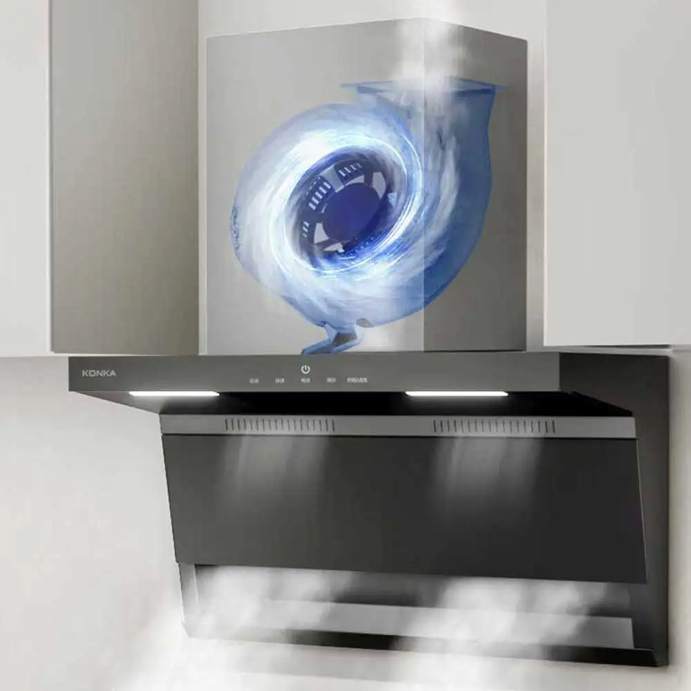 Automatic Cleaning Kitchen Range Hood Top Suction Household Extractor Hotte Cuisine Campanas De Cocina