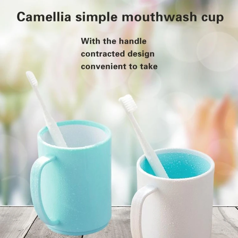 

Mouthwash and Toothbrush Cup Set, Perfect Mark Cup for Refreshing Oral Hygiene, Blue Tea Flower, Beginning Refreshing our Choice