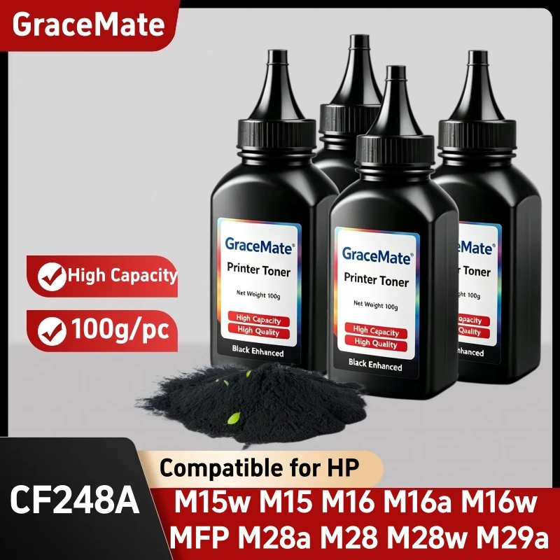 CF248A 48A 248A CF244A 244A Refill Black Toner Powder for HP LaserJet Pro M15w M15 M16 M16a M16w MFP M28a M28 M28w M29a