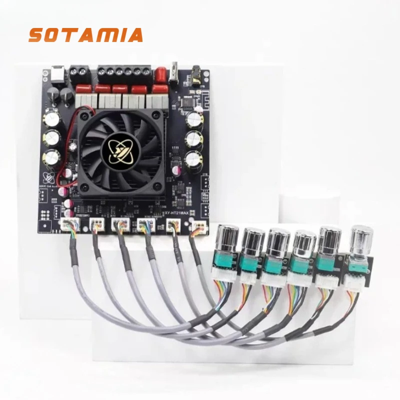 

Плата усилителя мощности SOTAMIA TPA3223 Bluetooth 200Wx2+400W 2.1 с регулировкой тонов сабвуфера, твитера и басов
