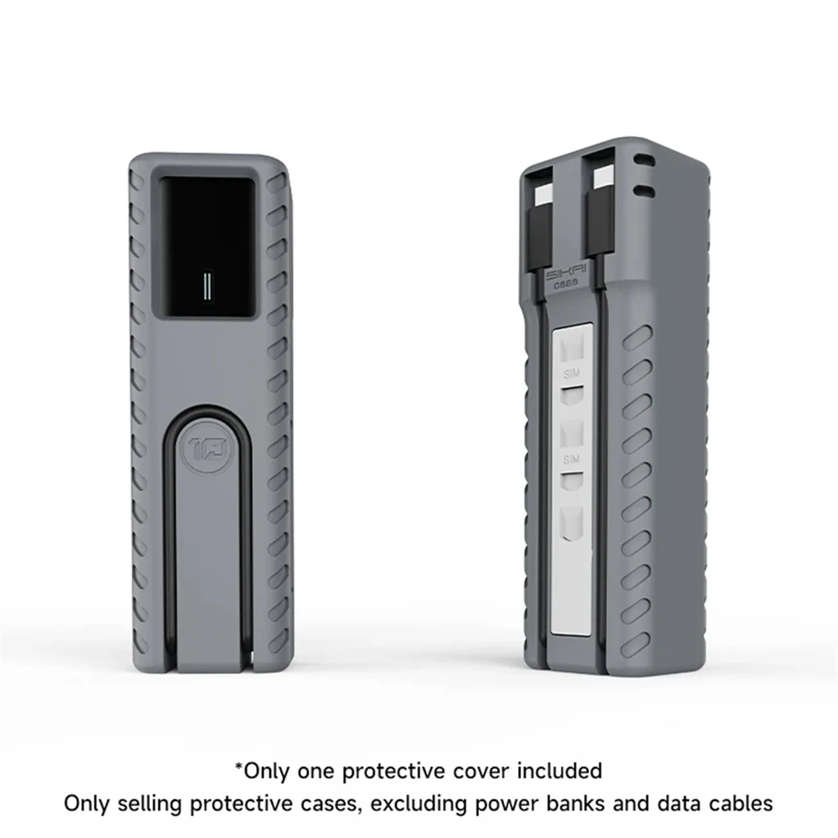 حافظة من السيليكون RISE لهاتف CUKTECH 10 Power Bank مع غطاء حماية للسفر ومضاد للصدمات ومضاد للانزلاق باللون الأسود