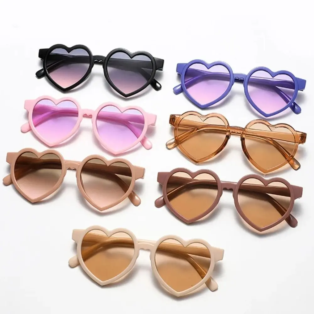 Funny Shades Heart-shaped Sunglasses Colorful UV400 Eyeglasses Plastic Party Sun Glasses for Boys & Girls