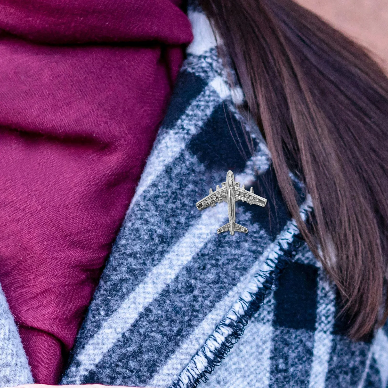 5 قطعة طائرة التلبيب دبوس دبابيس معدنية للنساء الرجال قميص دعوى حقيبة الظهر ملحق الطيران مجوهرات طوق شارة #5