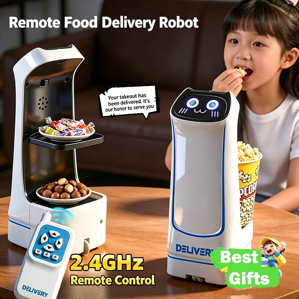 Electric Food Delivery Robots Novel Remote-controlled Car Toys Small Item Transportation Games Funny Surprisest Birthday Gifts