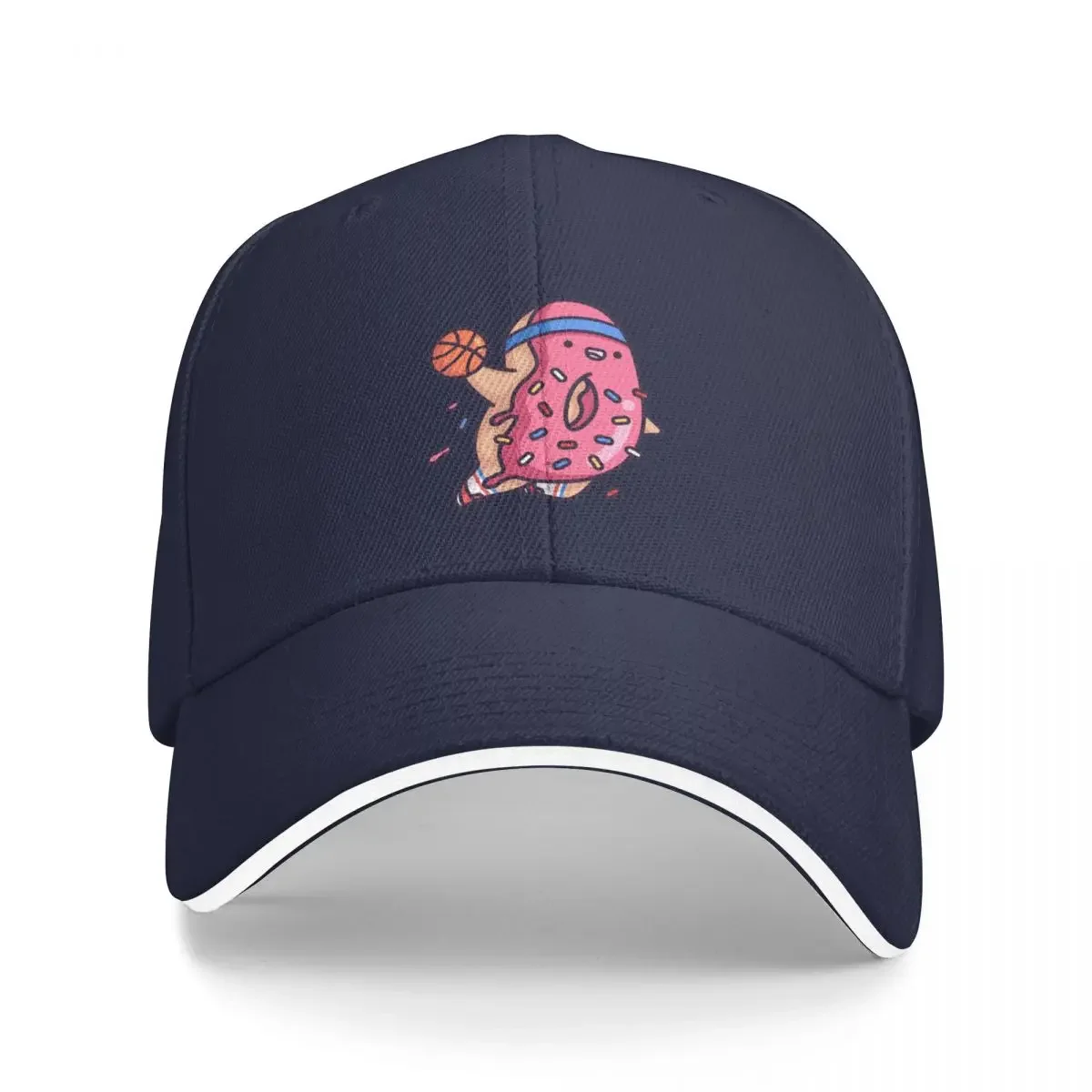 Pink Dunkin Donut with sprinkles Baseball Cap Golf Wear Snapback Cap Man Cap Women'S