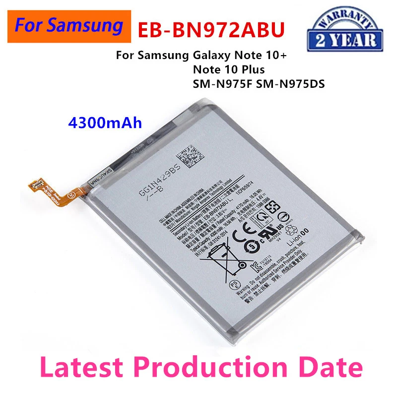 Brand New EB-BN972ABU 4300mAh Battery For Samsung Galaxy Note 10+ Note 10 Plus  SM-N975F SM-N975DS phone Batteries