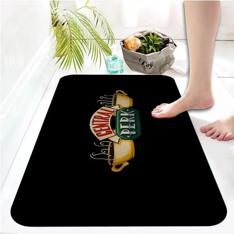 Central Perk Friends Printed Door Mat Non Slip Kitchen Bath Entry Floor Rug Entrance Washable Carpet for Home Bedroom Decoration