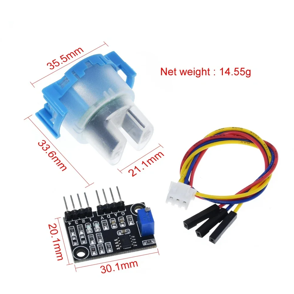 2PCS Turbidity Sensor Suspended Turbidity Value Detection Module Kit Liquid Suspended Particles Turbidity Detection For arduino