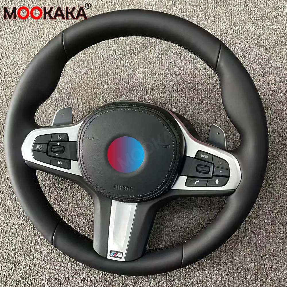 Support Customized Carbon Fiber Steering Wheel Fit For BMW Auto Shift LED Lights Genuine Perforated Cow Leather Steering Wheel