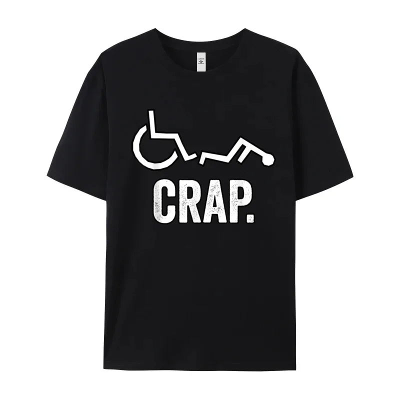 Cute Handicap Wheelchair Funny Fall T-Shirt__20229 T Shirt Christmas O Neck Premium Cotton Tops & Tees for Men T Shirt Gift