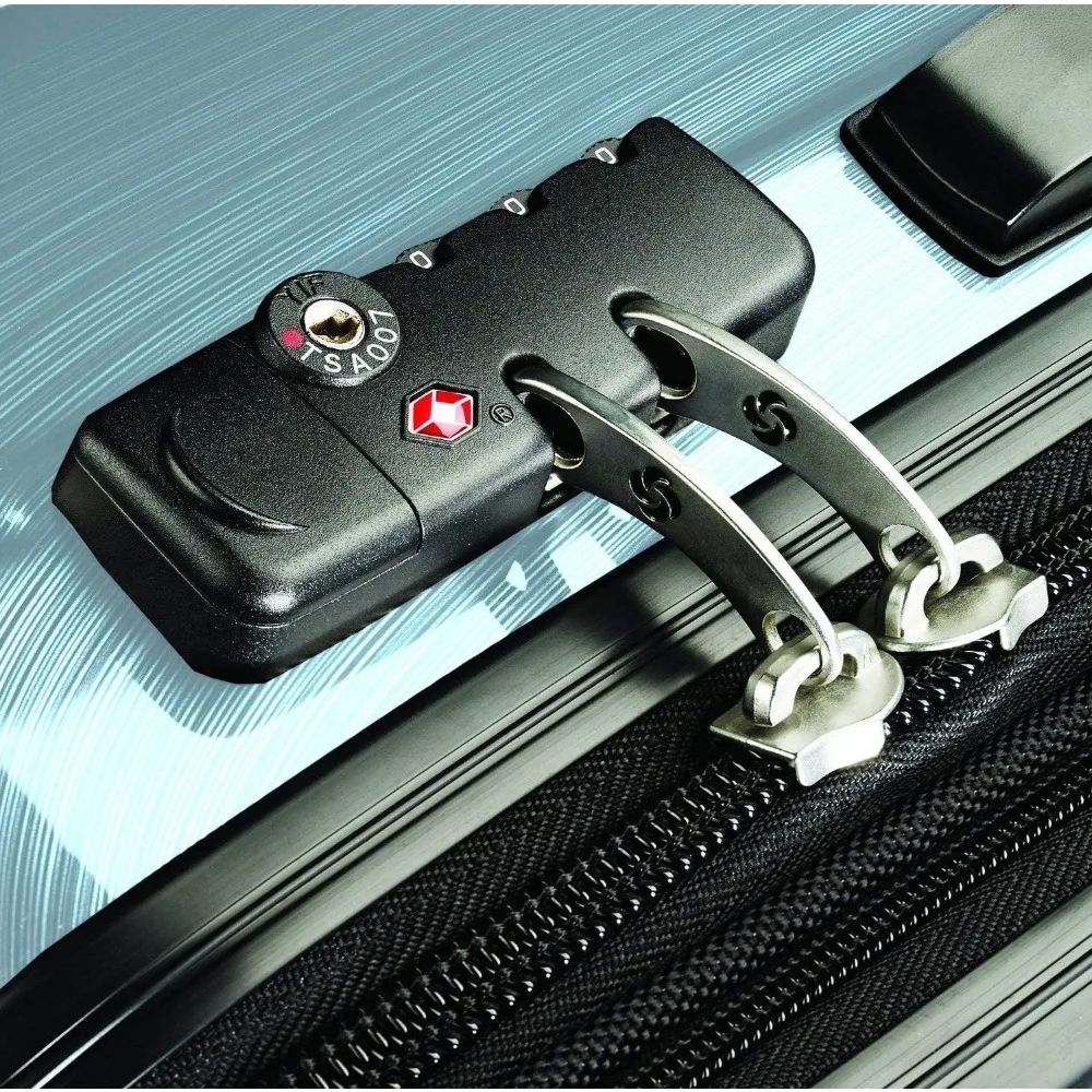 Carry-On Spinner Luggage with Hardside, Ice Blue, 20-Inch, Lightweight and Durable for Travel