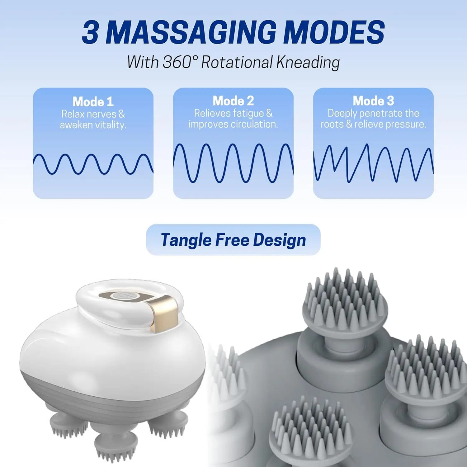 Scalp Massager Electric, Portable Head Massager Scalp Stress Relax, Handheld Cat Dog Pet Head Massager