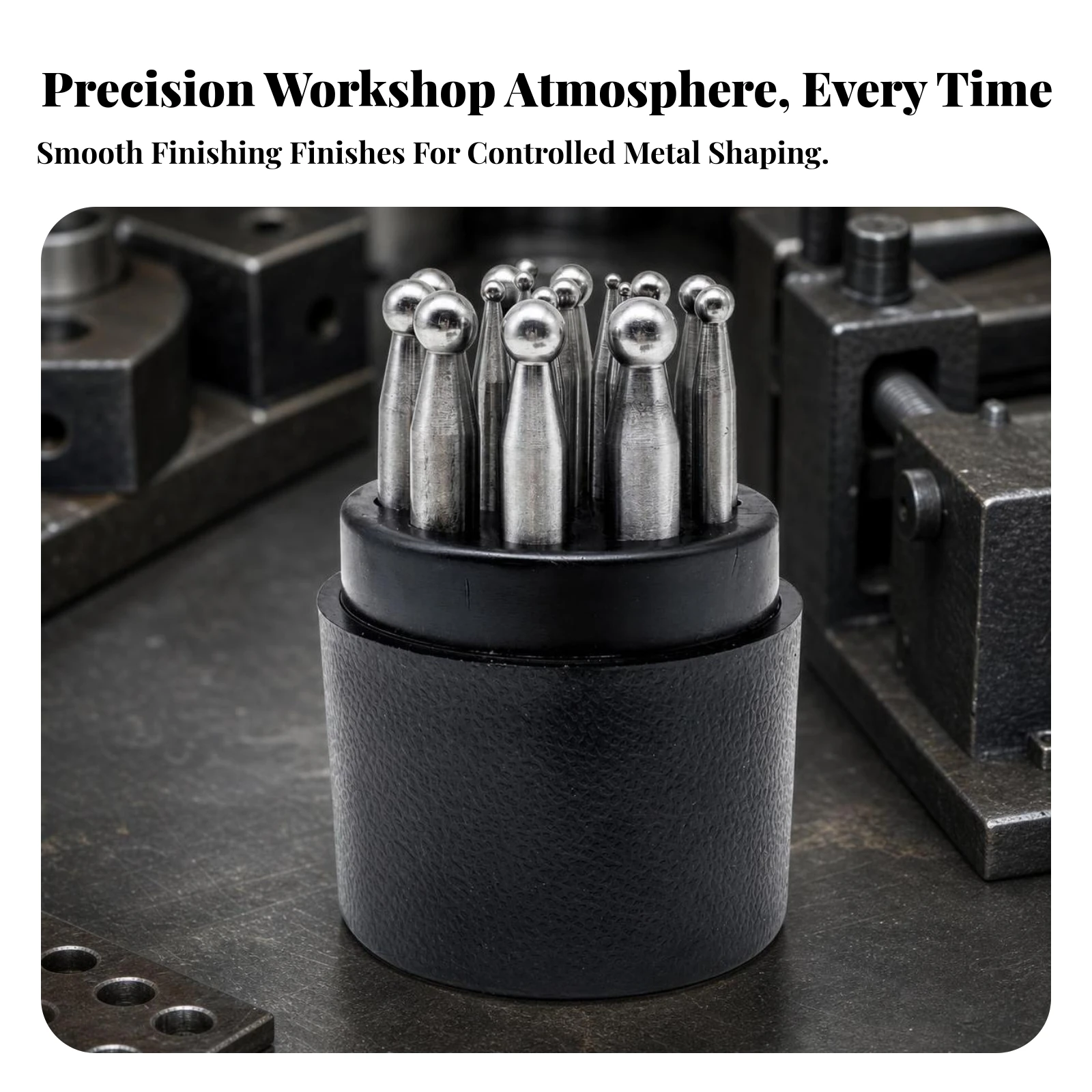 Dapping Punch Wear-Resistant Punch Tool with Domed Heads Handcraft Shaping Tool Alloy Steel Accurate for Jewelers