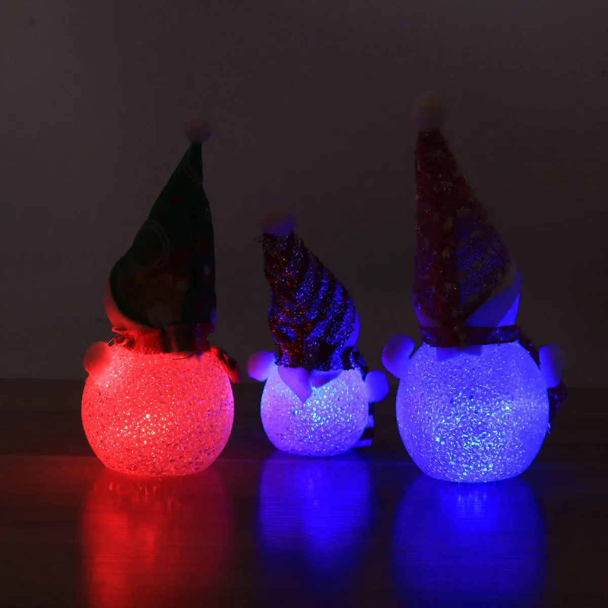 

6pcs Snowman Night Light Led Colorful Glow Lamp For Christmas Home Room Party Decor Xmas Snowman Led Light