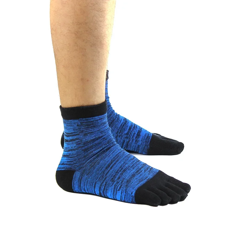 

Носки с пятью пальцами, мужские хлопковые носки среднего размера с высокой талией и пятью пальцами, повседневные новые носки