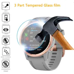 Película protectora de pantalla para reloj Garmin Fenix 5, 5s Plus, 6S, 6X, 6 Pro, vidrio templado, Ultra transparente, 3 piezas