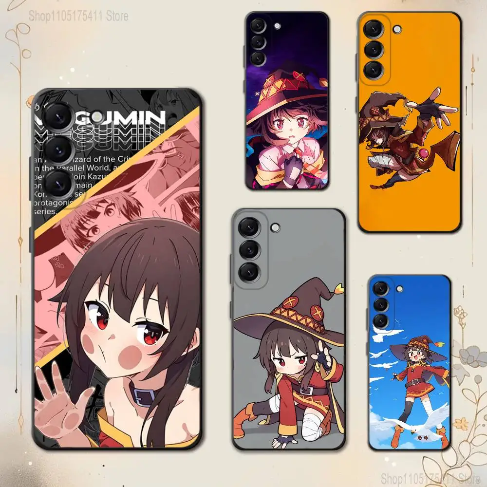 

MeguminS Anime K-KonoSuba Phone Case For Samsung Galaxy A 73,72,51,53,52,71,22,5G,Note,J7,8,9 Soft Black Cover