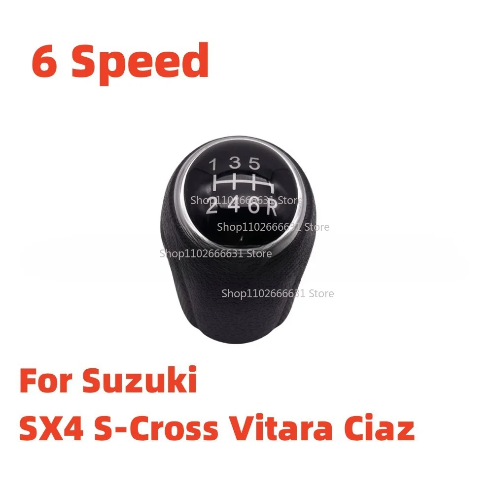 Car Stick Gear Shifter Lever Hand Ball for Suzuki SX4 S-Cross Vitara Ciaz 1.6L 1.4T Manual 5 6 Speed Car Gear Shift Knob