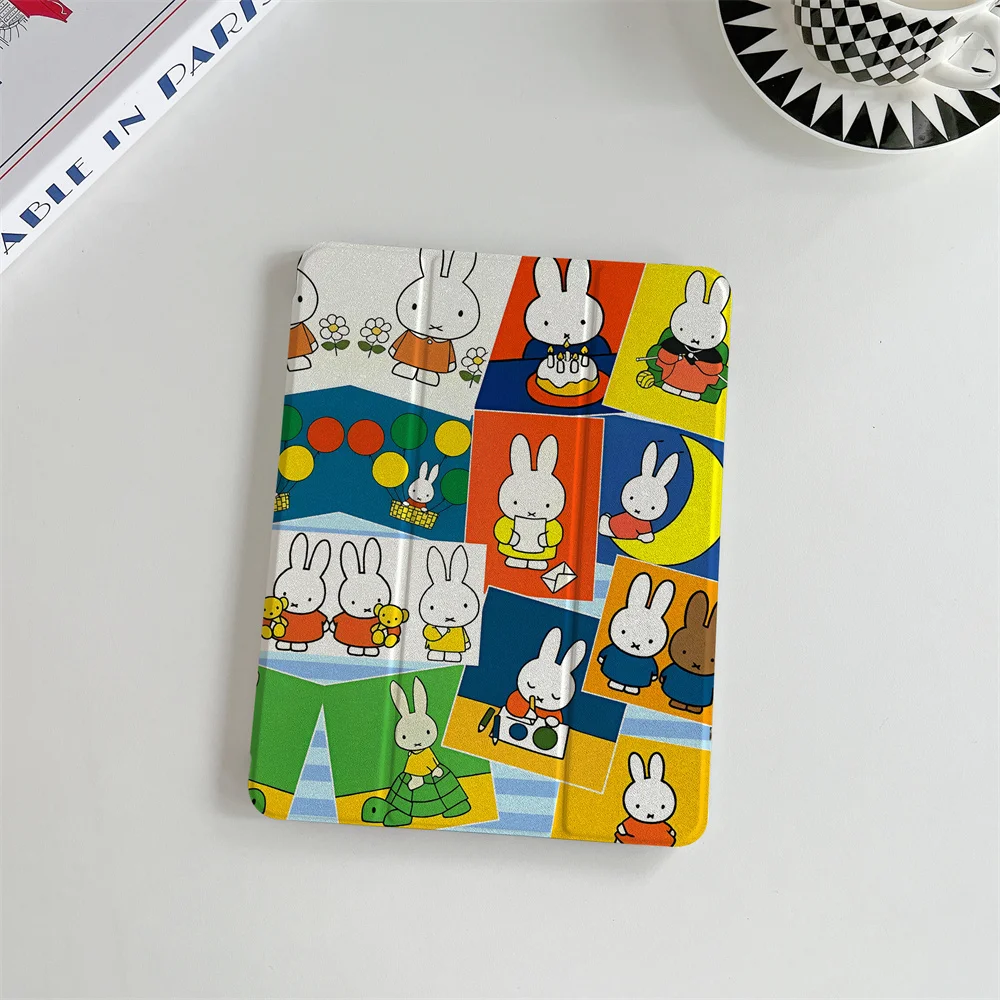 حافظة حماية iPad اللطيفة على شكل أرنب مناسبة لجهاز Apple iPad Pro 2024 11 بوصة، 2025 Air 5/4 10.9 بوصة، iPad 10 9.7 بوصة #2